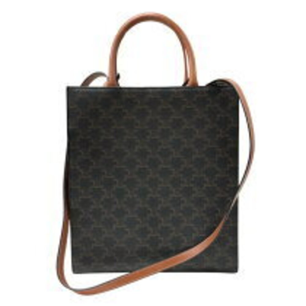 Celine Vertical Cabas Tan Triomphe Canvas Tote Bag - Picture 2 of 10